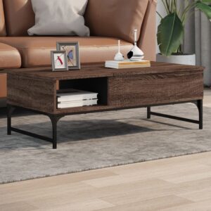Couchtisch  Eichen-Optik 100x50x35 cm Holzwerkstoff Metall