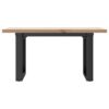 Couchtisch O-Gestell 80x50x40,5cm Massivholz Kiefer & Gusseisen - Image 4