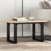 Couchtisch O-Gestell 80x50x40,5cm Massivholz Kiefer & Gusseisen