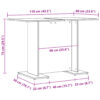 Esstisch Artisan-Eiche 110x60x75 cm Holzwerkstoff - Image 10