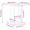 Esstisch Altholz-Optik 80x80x75 cm Holzwerkstoff - Image 10