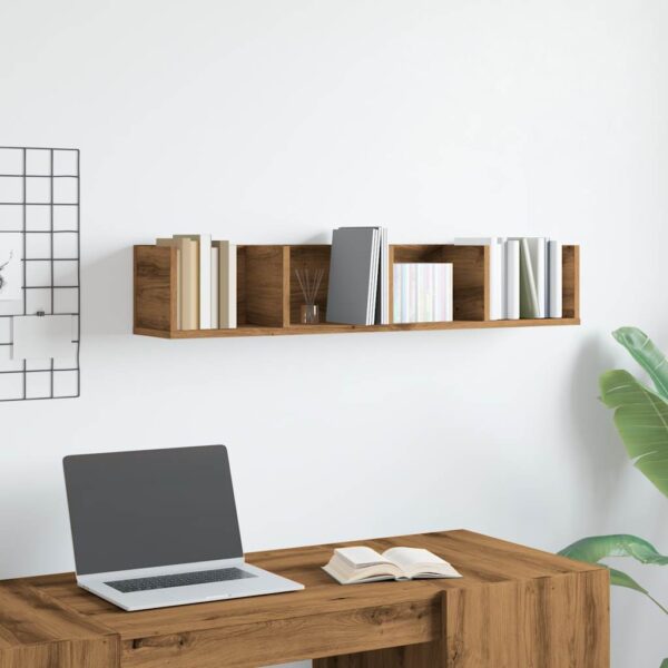 CD-Wandregal Artisan-Eiche 100x18x18 cm Holzwerkstoff - Image 3