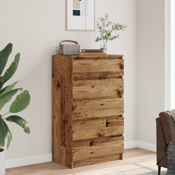 Schubladenschrank Altholz-Optik 60x36x103 cm Holzwerkstoff - Image 3