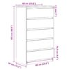 Schubladenschrank Altholz-Optik 60x36x103 cm Holzwerkstoff - Image 10