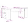 Couchtisch Artisan-Eiche 102x55x42 cm Holzwerkstoff - Image 9