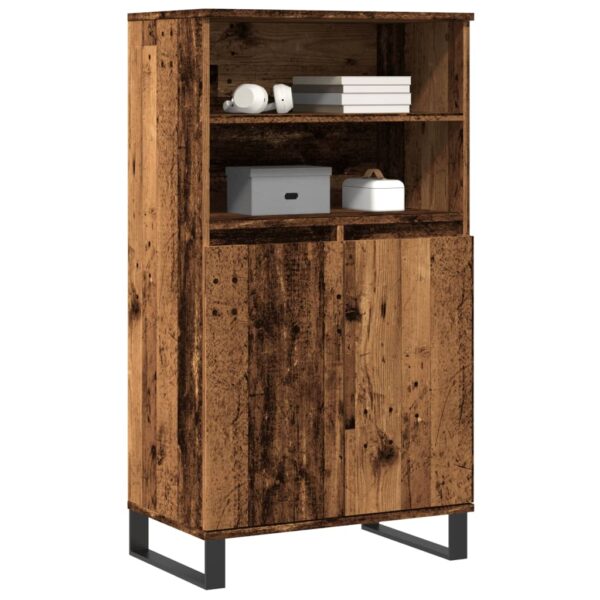 Highboard Altholz-Optik 60x36x110 cm Holzwerkstoff - Image 3