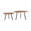 2-tlg. Couchtisch-Set Sechseckig Recyceltes Teakholz - Image 7