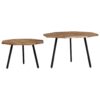 2-tlg. Couchtisch-Set Sechseckig Recyceltes Teakholz - Image 10