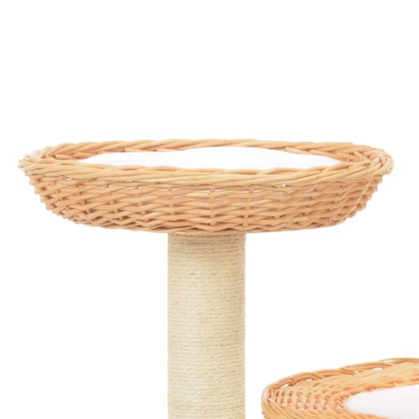 Katzen-Kratzbaum Sisal Natürliches Weidenholz - Image 3