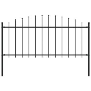 Gartenzaun mit Speerspitzen Stahl (0,5 - 0,75) x 1,7 m