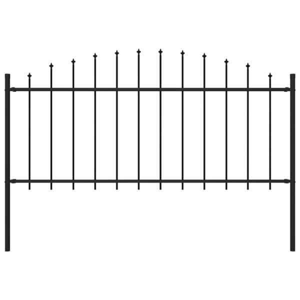 Gartenzaun mit Speerspitzen Stahl (0,5 - 0,75) x 1,7 m