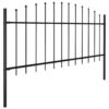 Gartenzaun mit Speerspitzen Stahl (0,5 - 0,75) x 1,7 m - Image 2