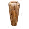 Deko-Vase  Massivholz Teak - Image 3