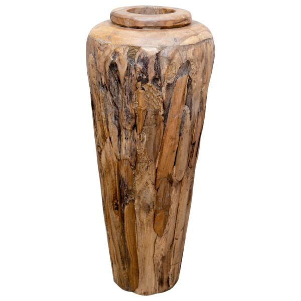 Deko-Vase  Massivholz Teak - Image 5