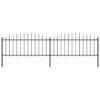 Gartenzaun mit Speerspitzen Stahl (0,5 - 0,75) x 3,4 m