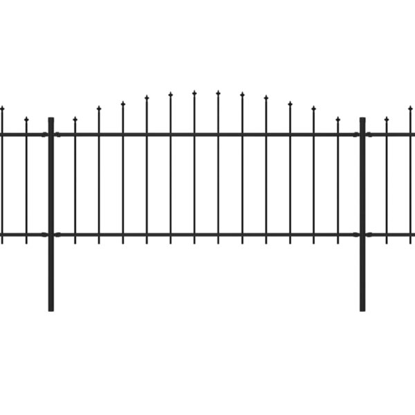 Gartenzaun mit Speerspitzen Stahl (0,5 - 0,75) x 3,4 m - Image 2