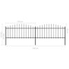 Gartenzaun mit Speerspitzen Stahl (0,5 - 0,75) x 3,4 m - Image 5