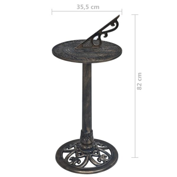 Sonnenuhr Bronze 35,5 x 82 cm Kunststoff - Image 5