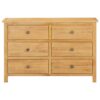 Schubladenschrank 105 x 33,5 x 73 cm Massivholz Eiche - Image 2