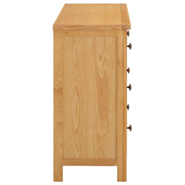Schubladenschrank 105 x 33,5 x 73 cm Massivholz Eiche - Image 3
