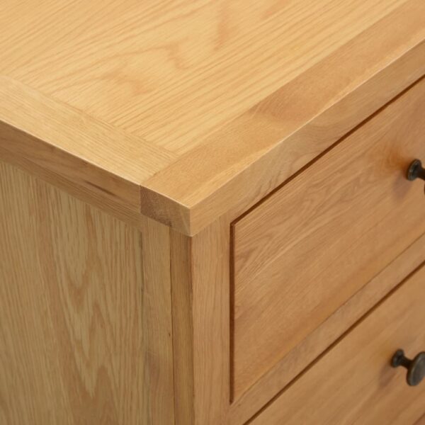 Schubladenschrank 105 x 33,5 x 73 cm Massivholz Eiche - Image 6