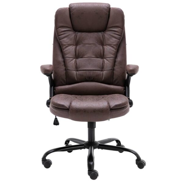 Bürostuhl Dunkelbraun Wildleder-Optik - Image 2