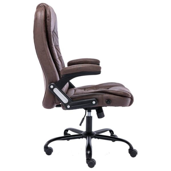 Bürostuhl Dunkelbraun Wildleder-Optik - Image 3