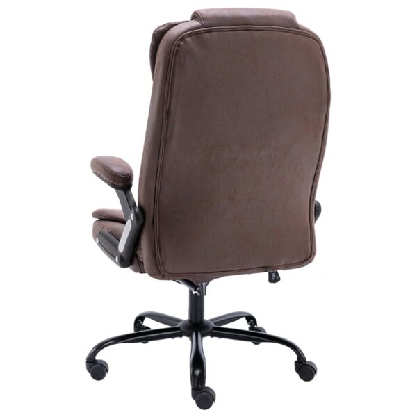 Bürostuhl Dunkelbraun Wildleder-Optik - Image 4