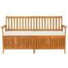 Truhenbank mit Kissen 170 cm Massivholz Akazie - Image 2