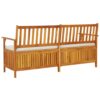 Truhenbank mit Kissen 170 cm Massivholz Akazie - Image 4