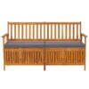 Truhenbank mit Kissen 148 cm Massivholz Akazie - Image 2