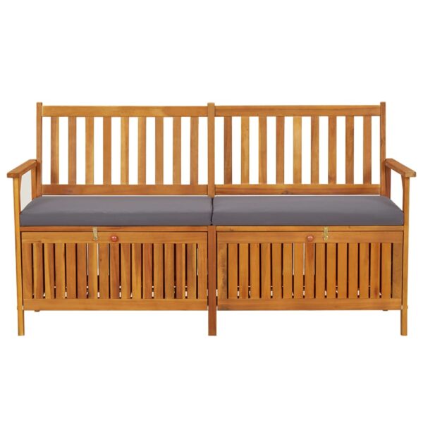 Truhenbank mit Kissen 148 cm Massivholz Akazie - Image 2