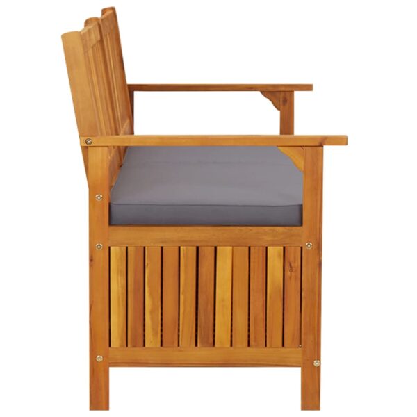 Truhenbank mit Kissen 148 cm Massivholz Akazie - Image 3