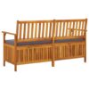 Truhenbank mit Kissen 148 cm Massivholz Akazie - Image 4