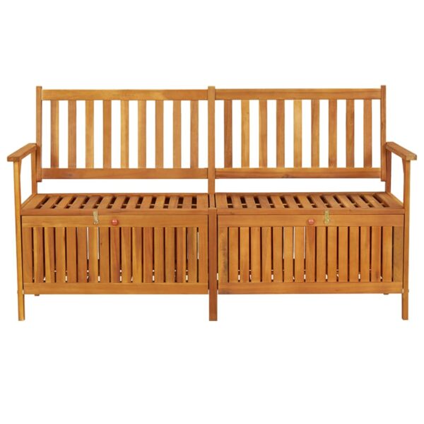 Truhenbank 148 cm Massivholz Akazie - Image 2