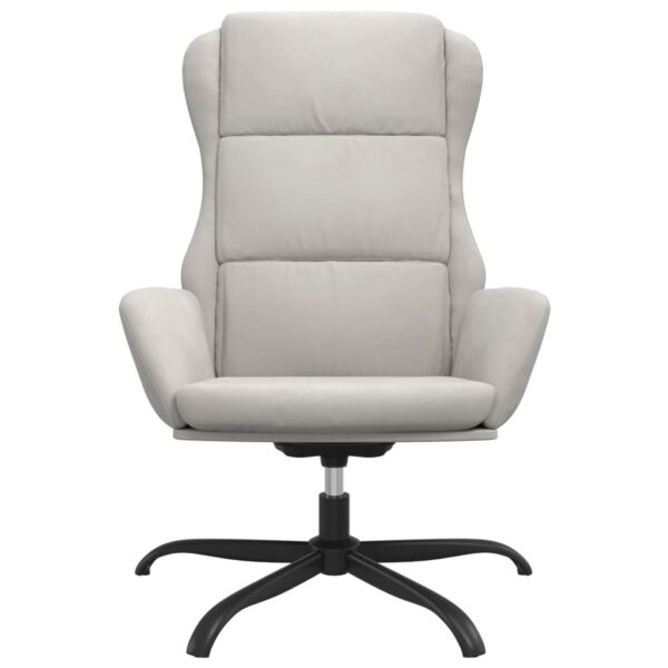 Relaxsessel Hellgrau Wildleder-Optik - Image 3