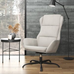 Relaxsessel Hellgrau Wildleder-Optik