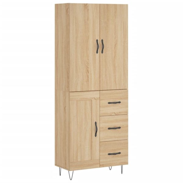 Highboard Sonoma-Eiche 69,5x34x180 cm Holzwerkstoff - Image 2