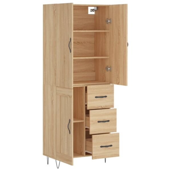Highboard Sonoma-Eiche 69,5x34x180 cm Holzwerkstoff - Image 4