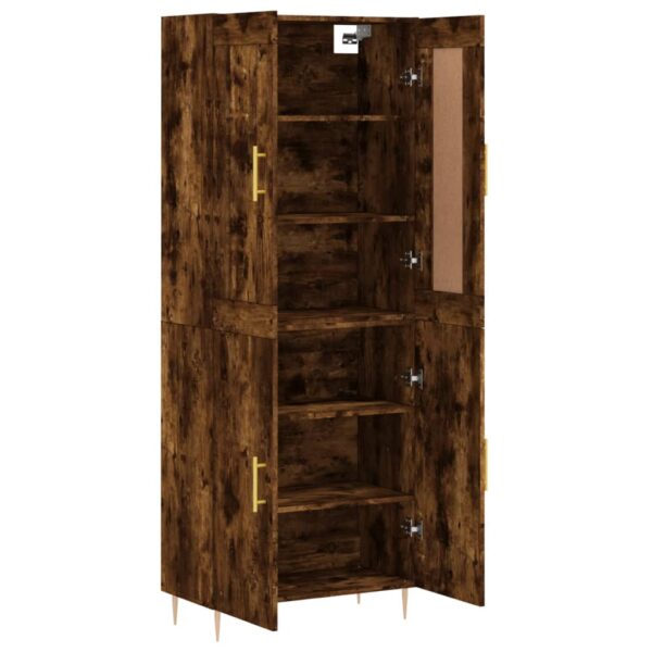 Highboard Räuchereiche 69,5x34x180 cm Holzwerkstoff - Image 4