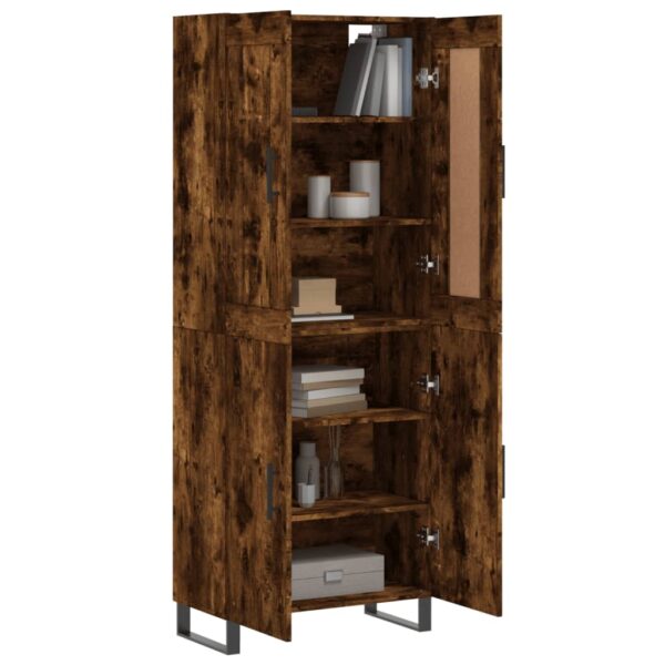 Highboard Räuchereiche 69,5x34x180 cm Holzwerkstoff - Image 3
