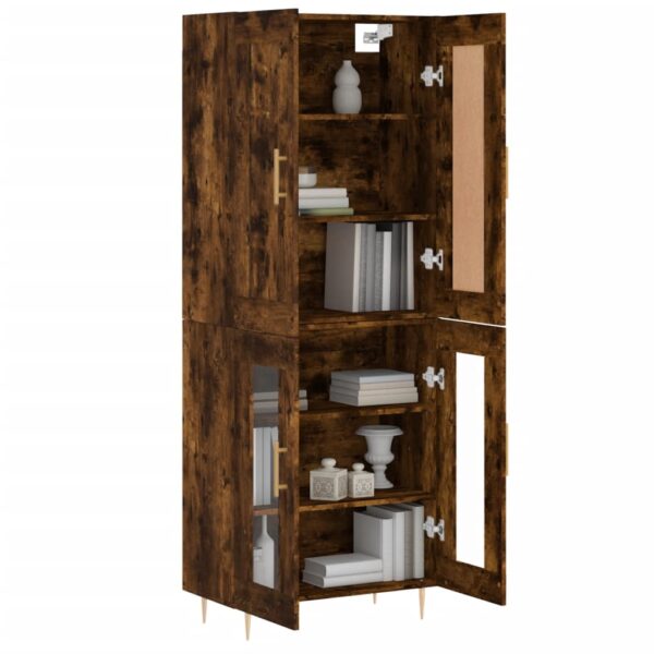 Highboard Räuchereiche 69,5x34x180 cm Holzwerkstoff - Image 3