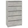 Schubladenschrank Betongrau 60x36x103 cm Holzwerkstoff - Image 2