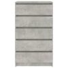Schubladenschrank Betongrau 60x36x103 cm Holzwerkstoff - Image 6
