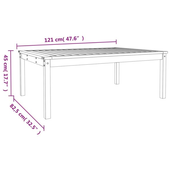 Gartentisch 121x82,5x45 cm Massivholz Douglasie - Image 8