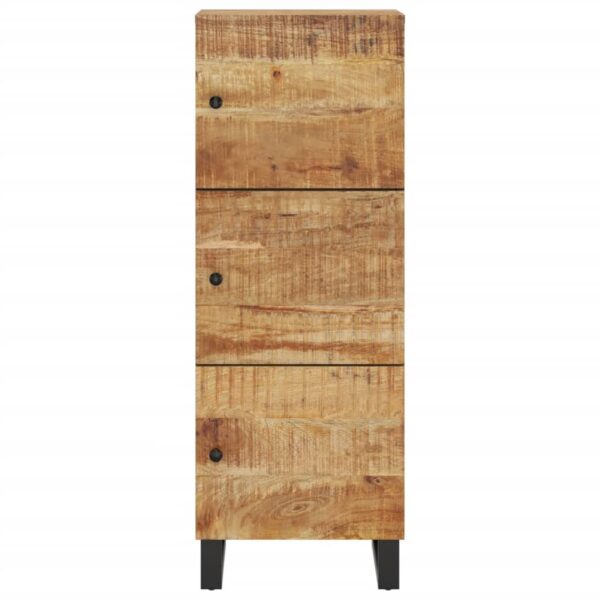 Highboard mit 3 Türen 40x33x110 cm Massivholz Mango & Eisen - Image 3