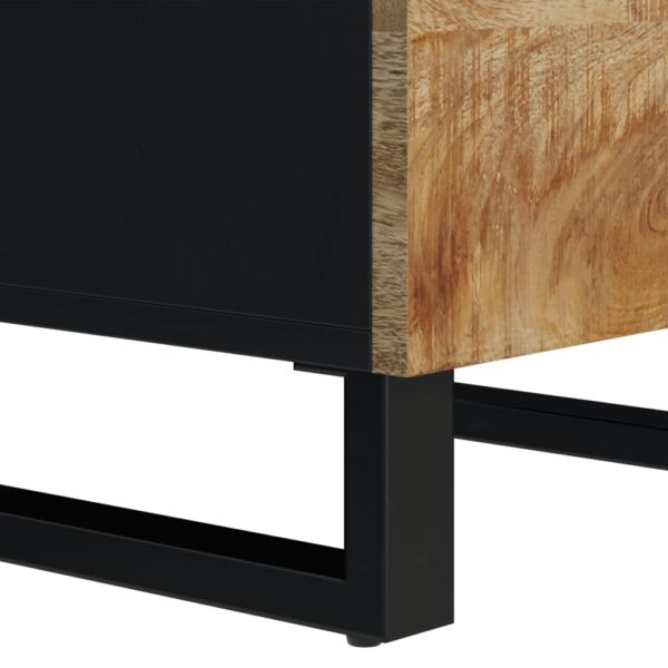 Highboard mit 3 Türen 40x33x110 cm Massivholz Mango & Eisen - Image 8