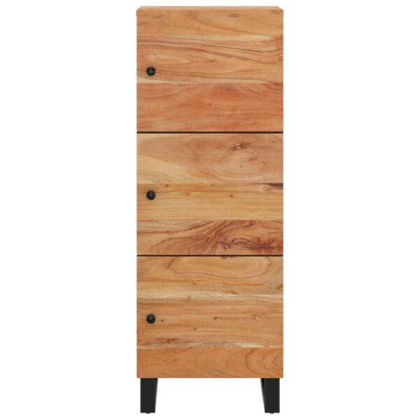 Highboard mit 3 Türen 40x33x110 cm Massivholz Akazie & Eisen - Image 3