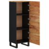 Highboard mit 3 Türen 40x33x110 cm Massivholz Akazie & Eisen - Image 5
