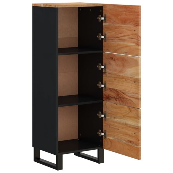 Highboard mit 3 Türen 40x33x110 cm Massivholz Akazie & Eisen - Image 5